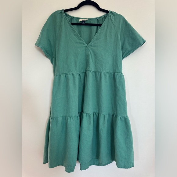 Universal Thread Green Flutter Sleeve Dress - Picture 2 of 6